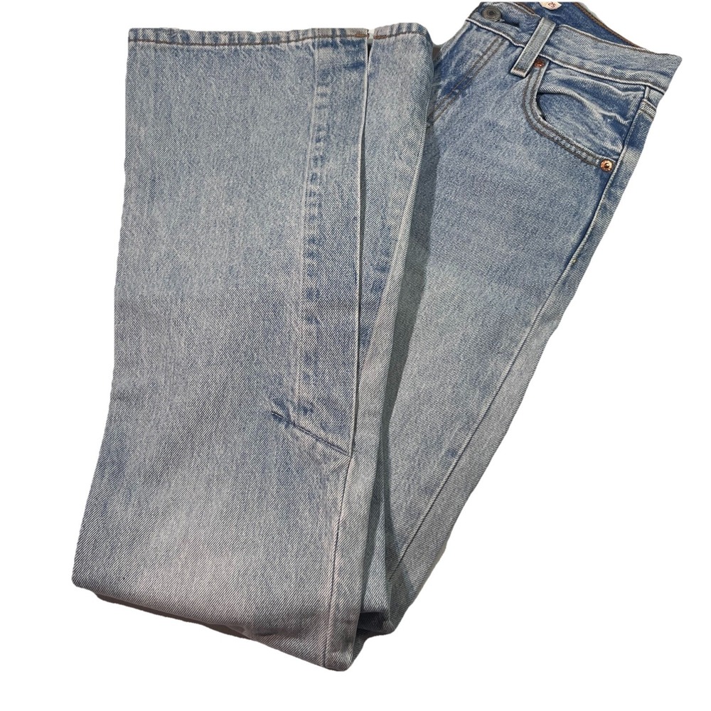 Levi's‎ Women's 25 X 32 Ribcage Bell Style Split Flare Jeans Premium Blue Denim